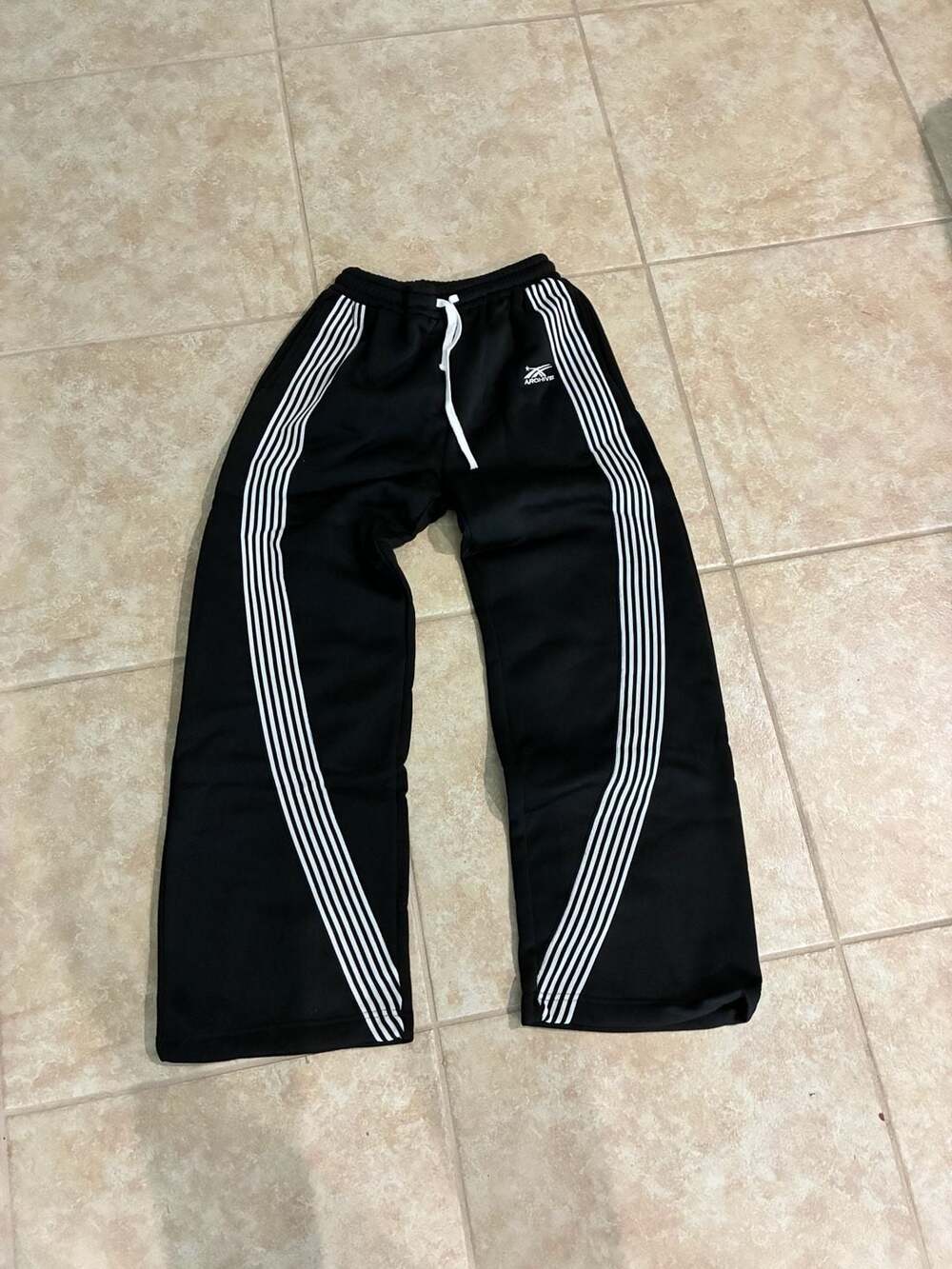 4 Colors] baggy Y2k streetwear sweatpants white stripes wide leg comfy S-3XL